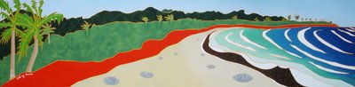 北を臨むデュラン・ビーチ、2010年、油彩・キャンバス 作： Timothy Nathan Joel