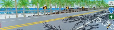 高速道路11号線、台東、台湾、2011年、油彩、キャンバス 作： Timothy Nathan Joel
