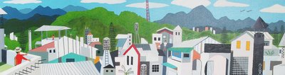 台東市の屋上、2012年、油彩・キャンバス 作： Timothy Nathan Joel