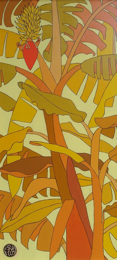フランスの朱色の鐘, 2012, 木に油彩 作： Timothy Nathan Joel