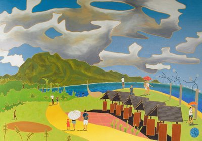 帰り道、台東、2014年、油彩・キャンバス 作： Timothy Nathan Joel