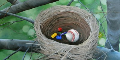 Nest, 2017（キャンバスにアクリル画） 作： Tina Palmer