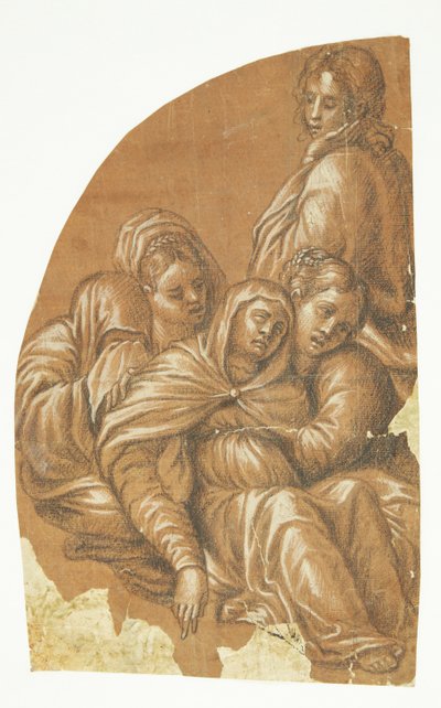ピエタの一部 (リュネット コンポジションの左側) 作： Tintoretto