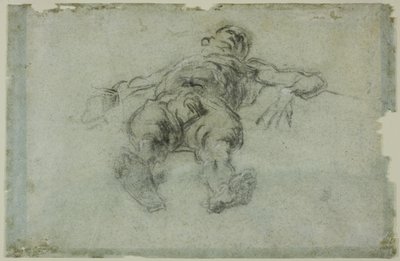 リクライニングする男性ヌード、前屈み 作： Tintoretto