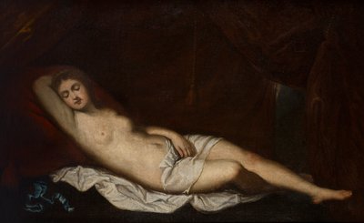 眠るヴィーナス、1510～76年頃（キャンバスに油彩） 作： Titian (c.1488 1576) (after)