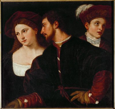 友人たちとの自画像... 作： Titian (c.1488-1576)