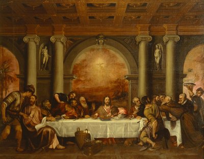 最後の晩餐のスケッチ、ティツィアーノ（約1490-1576）作 作： Titian (c.1488 1576)
