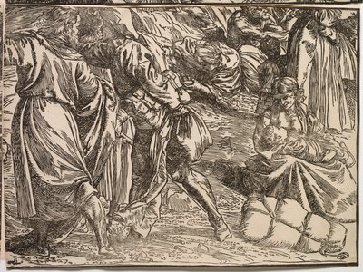 紅海へのファラオ軍の水没 作： Titian (c.1488 1576)
