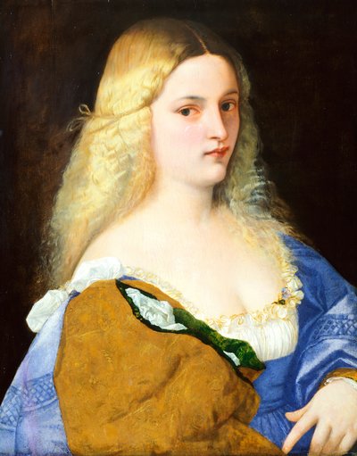 ヴィオランテ」ティツィアーノ（約1490-1576）作、油彩・キャンバス、64x51cm 作： Titian (c.1488 1576)