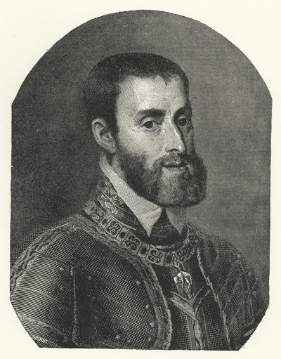 神聖ローマ皇帝シャルル5世（彫刻 作： Titian (c.1488 1576) (after)