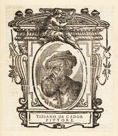 ティツィアーノの肖像（ルネッサンス期のイタリア人画家、ピヴェ・ディ・カドーレ生まれ、1488年頃～1576年頃 作： Titian (c.1488 1576) (after)