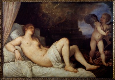 ダナエ - 油彩・キャンバス 作： Titian (c.1488 1576)