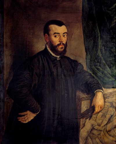 アンドレ・ヴェサレ（アンドレアス・ヴェサリウス）（1514-1564）の肖像、シャルル5世の解剖学者・医師 作： Tiziano Vecelli
