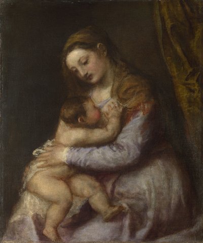聖母子像 1570-76年頃（油彩・キャンバス 作： Tiziano Vecelli