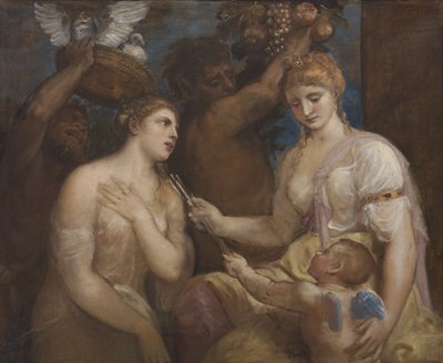 金星とキューピッドの寓話、1600年頃 作： Tiziano Vecelli