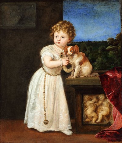 クラリッサ・ストロッツィ（1540-1581）2歳の時 作： Titian