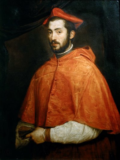 アレッサンドロ・ファルネーゼ枢機卿の肖像、1545～1546年。 作： Titian