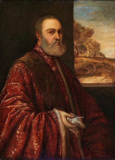 検察官アレッサンドロ・コンタリーニの肖像、カリフォルニア州。 1540-1545。 作： Titian,