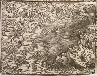 紅海でのファラオ軍の水没 作： Titian