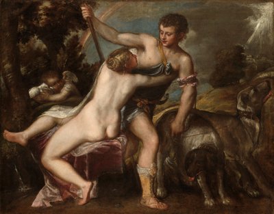 金星とアドニス、c。 1540sc。 1560年～1565年 作： Titian