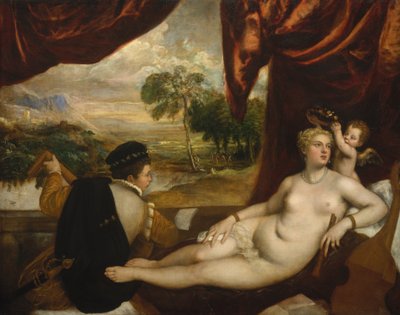 金星とリュート奏者、ca。 1565-70。 作： Tiziano Vecelli