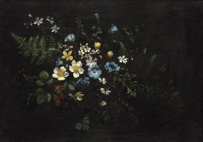花とシダのしぶき、日付不明。 作： Titian Ramsay Peale