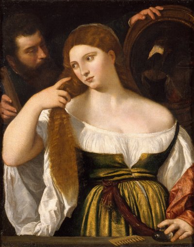 鏡の前の少女 作： Tiziano Vecelli