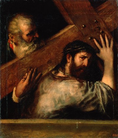 十字架を運ぶキリスト、1560年代。 作： Tiziano Vecelli