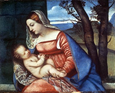 マドンナと子供、c1510 作： Tiziano Vecelli