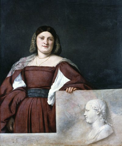 女性の肖像、ラスキアボーナダルメシアン女性、c1510-1512 作： Tiziano Vecelli