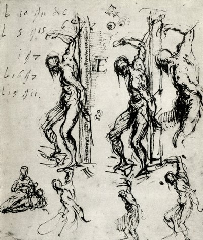 ブレーシアの聖セバスチャンのためのスケッチ、c1518、1937 作： Tiziano Vecelli