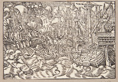 ガイウス・デュイリウスは、カルタゴ人に対する海戦で勝利を収める 作： Tobias Stimmer