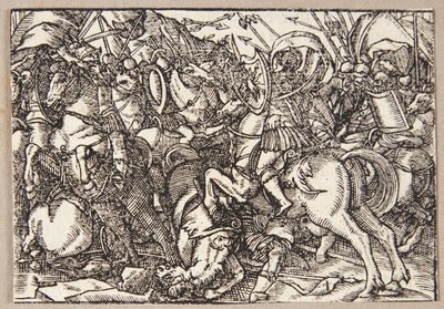 M.デシウスは、ラテン人との戦いでローマ人を率いています 作： Tobias Stimmer