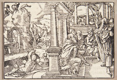 Spurius Cassius が崖から投げ出される 作： Tobias Stimmer