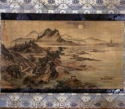 日本の風景（シルクに描く） 作： Toeki Unkoku