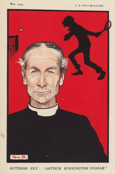 アーサー・ウィニントン＝イングラム、ロンドン司教（カラーリトグラフ） 作： Tom Browne