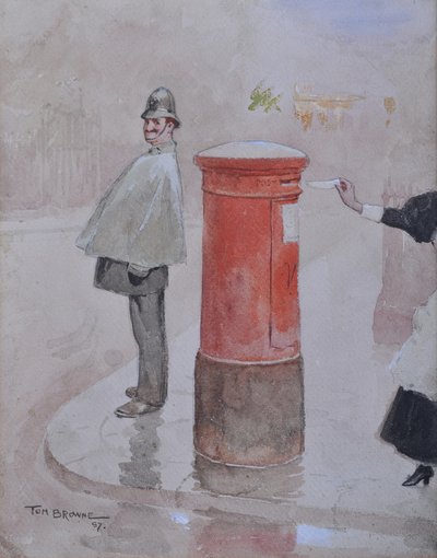 甘いメモ、1897年（紙に鉛筆とトイレ） 作： Tom Browne