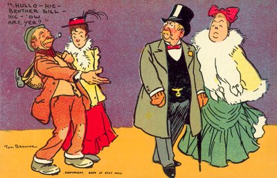 異なるクラスのカップル（カラーリトグラフ） 作： Tom Browne