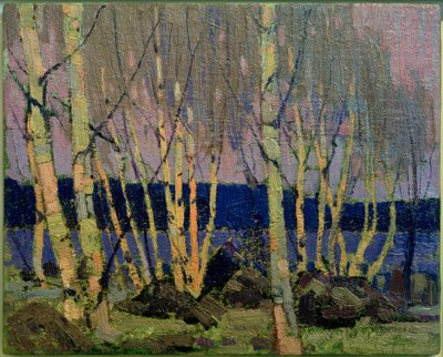 夕方、カヌー湖 作： Tom Thomson