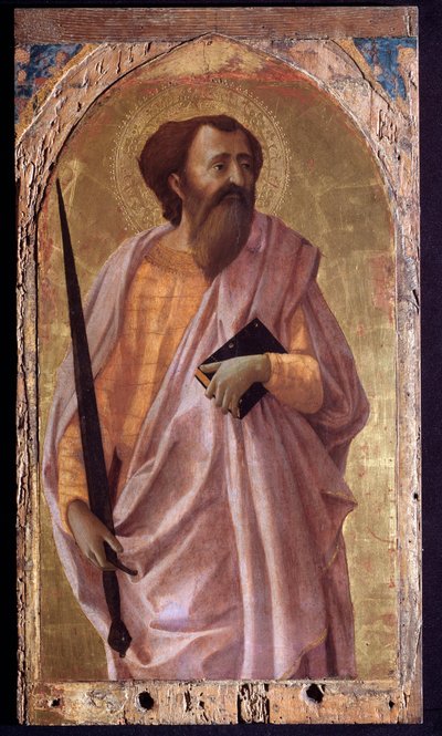 セント・ポール - パネルにテンペラ 作： Tommaso Masaccio