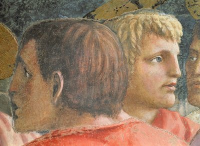 寄付金徴税人と使徒-31642 c.1427フレスコ画の詳細 作： Tommaso Masaccio