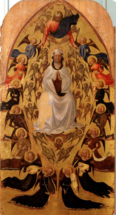 聖母被昇天 - パネルにテンペラ 作： Tommaso Masolino da Panicale