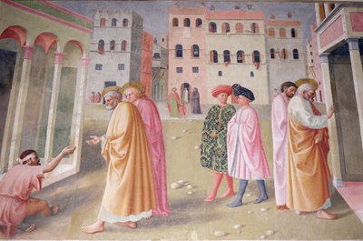 不自由の治癒とタビサの復活 作： Tommaso Masolino da Panicale
