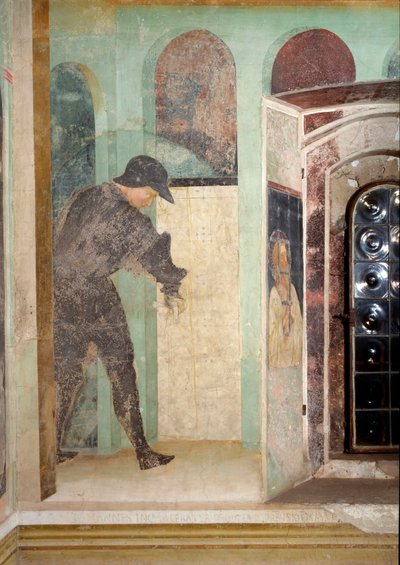 洗礼者ヨハネの生涯：護衛 - フレスコ画 作： Tommaso Masolino da Panicale