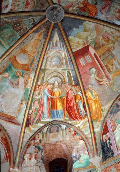 聖母の生涯：結婚 - フレスコ画 作： Tommaso Masolino da Panicale