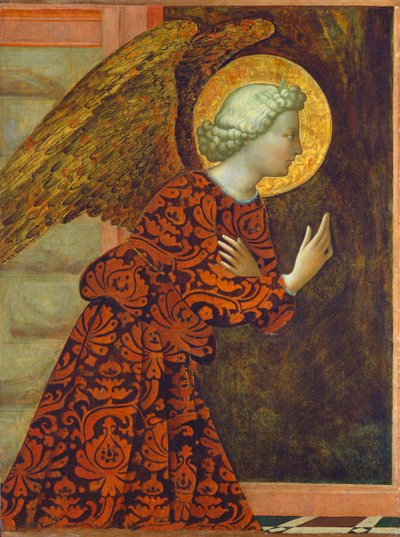 大天使ガブリエル、c。 1430年（パネルのテンペラ） 作： Tommaso Masolino da Panicale