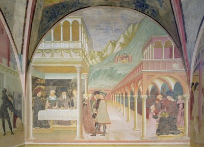 ヘロデの宴、洗礼者ヨハネの生涯から 作： Tommaso Masolino da Panicale