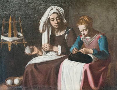 Madonna ja Pyhä Anna, roomalainen koulu, Tommaso Salinin ansiota 作： Tommaso Salini