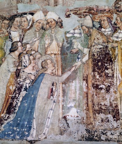 聖ウルスラのローマ到着（「聖ウルスラの物語」シリーズの詳細 作： Tommaso da Modena