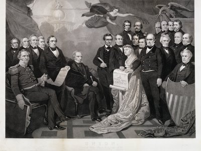 ユニオン、c。 1861年（網目紙への彫刻） 作： Tompkins Harrison (after) Matteson